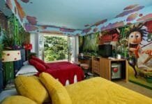 Hotel no Rio inaugura quarto temático do filme ‘Tá Chovendo Hambúrguer 2’ Sheraton Rio Hotel & Resort: Quarto Temático 'Tá Chovendo Hambúrguer 2' (Foto: Divulgação)