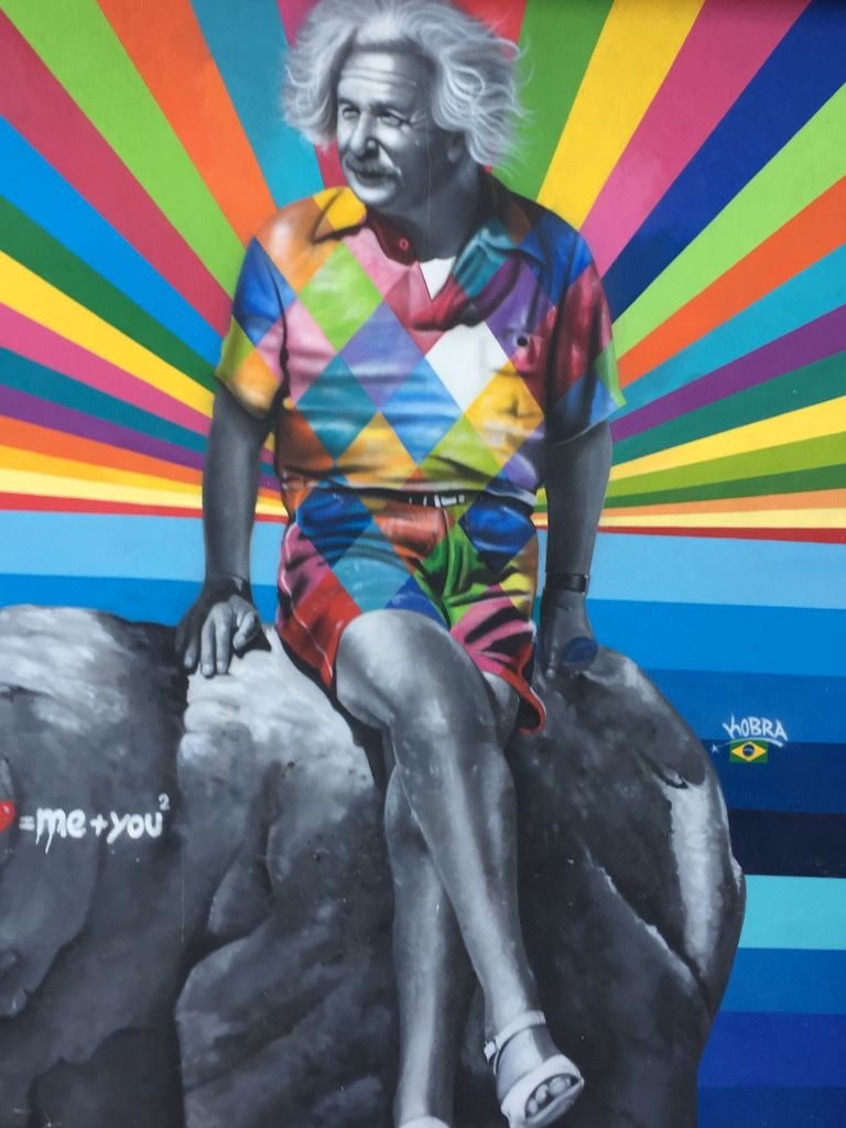 Mural do Einstein feito pelo artista Kobra em West Palm Beach, na Flórida (Foto: Malcolm Tattersall)