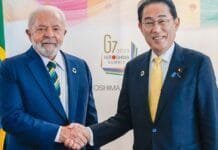 Turistas do Brasil e do Japão têm isenção de visto a partir de setembro Presidente da República, Luiz Inácio Lula da Silva, durante Encontro com o Primeiro-Ministro do Japão, Fumio Kishida, em Hiroshima, no Japão, em maio deste ano, durante a Cúpula do G7 (Foto: Ricardo Stuckert/PR)
