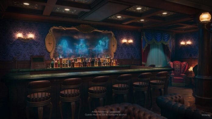 Disney Cruise Line revela imagens do primeiro bar temático inspirado na The Haunted Mansion (Foto: Divulgação)
