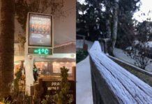 Termômetro na cidade de Campos do Jordão mostra as baixas temperaturas (Foto: @lovecamposdojordao)