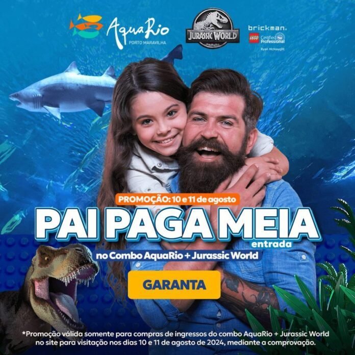 Promoção do AquaRio garante meia entrada para pais no Dia dos Pais