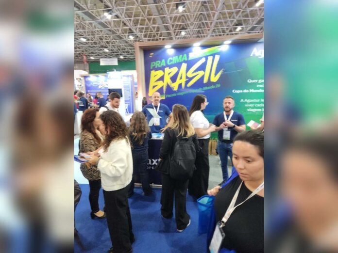 Agaxtur apresenta pacotes da Copa 2026 com exclusividade e benefícios no estande da ABAV Expo 2025 (Foto: Divulgação) Agaxtur apresenta pacotes da Copa 2026 com exclusividade e benefícios no estande da ABAV Expo 2025 (Foto: Divulgação)