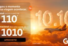 GOL lança promoção 10/10 com voos nacionais a partir de R$ 110 Passagens GOL 10/10 têm descontos e parcelamento em até 12x