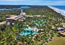 Aeroporto do Transamerica Comandatuba completa 27 anos no sul da Bahia Vista aérea do Transamerica Comandatuba, localizado na Ilha de Comandatuba, na Bahia (Foto: Divulgação)