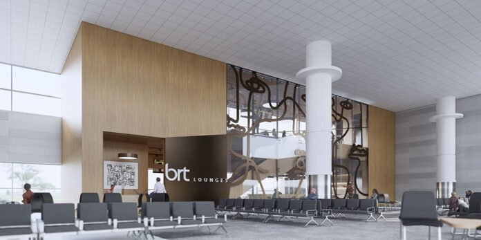 Lounge VIP em Viracopos tem acesso via Dragonpass e dois andares (Foto: Divulgação/BRT Lounges)