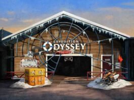 Visitantes participam da experiência ‘Expedition Odyssey: Fire & Ice’ em jornada que simula cenários do Ártico no SeaWorld Orlando (Foto: Divulgação)