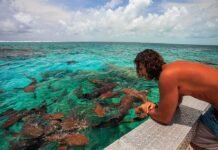 San Pedro e Cayo Ambergris atraem viajantes em Belize Mexico Rocks reúne formações coralinas em águas rasas e transparentes (Foto: Divulgação/Belize Tourism Board)