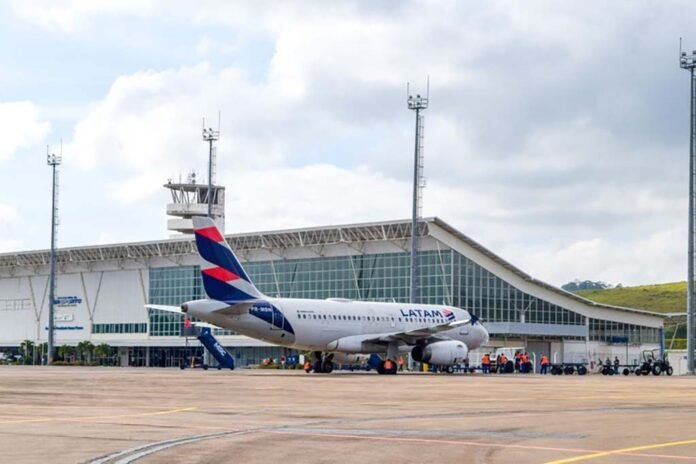 LATAM retomou os voos diários entre Juiz de Fora e São Paulo/Guarulhos (Foto: Patrícia Lanini)