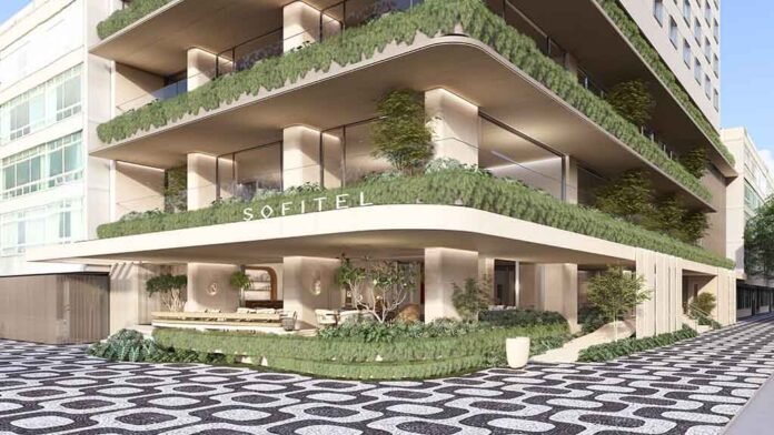 Fachada do Sofitel Rio de Janeiro Ipanema terá vista para a orla de Ipanema (Foto: Divulgação)