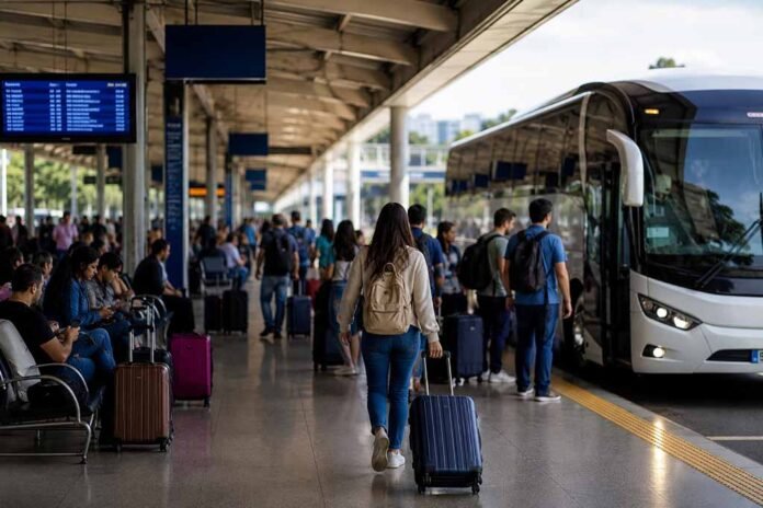 Rio de Janeiro lidera as buscas por viagens de ônibus no Buszap para julho (Foto: Divulgação/Buzsap/ChatGPT) Rio de Janeiro lidera as buscas por viagens de ônibus no Buszap para julho (Foto: Divulgação/Buzsap/ChatGPT)
