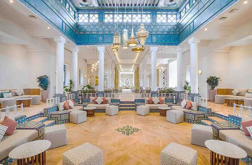 Lobby do hotel Sol Oasis Marrakech (Foto: Divulgação/Meliá Hotels) Lobby do hotel Sol Oasis Marrakech (Foto: Divulgação/Meliá Hotels)