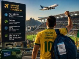 Futebol lidera as viagens esportivas em diferentes regiões do mundo (Foto: ChatGPT)