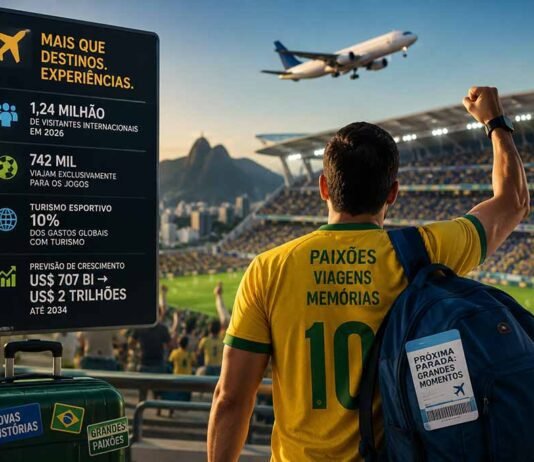 Estudo aponta que esporte influencia escolhas e experiências de viagem Futebol lidera as viagens esportivas em diferentes regiões do mundo (Foto: ChatGPT)