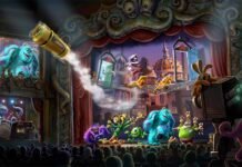 Monstropolis ganha teatro e restaurantes no Hollywood Studios em 2027 Glob Theater receberá o espetáculo 'Welcome to Monstropolis' com Mike e Sulley (Foto: Divulgação/Disney)