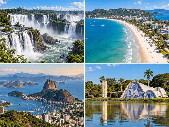 Foz do Iguaçu, Florianópolis, Rio de Janeiro e Belo Horizonte estão entre os destinos sugeridos pelo Grupo JCA para diferentes perfis de viajantes (Foto: ChatGPT) Foz do Iguaçu, Florianópolis, Rio de Janeiro e Belo Horizonte estão entre os destinos sugeridos pelo Grupo JCA para diferentes perfis de viajantes (Foto: ChatGPT)